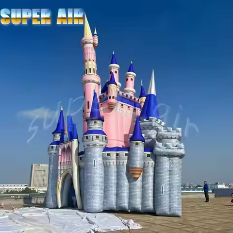 Inflatable Princess Castle Stage Performance Prop Nice Background for Stage Decoration
