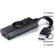 🌟 SG LOCAL STOCK🌟2615) USB Sound Card TechRise External Adapter Splitter Converter AA50311 Black
