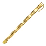 ZHULIAN BT5101 Rantai Tangan Tapak Gajah Gold Plated Emas Zhulian