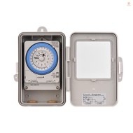 Mechanical 24 Hours Timer Switch IP53 Rating Programmable Electrical Timer Switch Box AC 100-240V 15