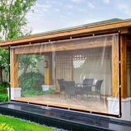 3Mx4M PVC Waterproof Windproof Curtain Outdoor Patio Gazebo Side Screen with Eyelet for Balcony Cano