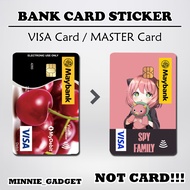 [ Anya Forger ] For BANK Card Sticker Cover / MASTER / VISA / CREDIT/ DEBIT CARD