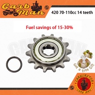 Sproket Depan Freewheel 420 14T Lubang 17mm Jimat Minyak Meluncur Laju Untuk Honda EX5 Dream High Po