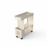 Rolling Storage Cart Bathroom Organizer Shelf Narrow Toilet Storage Cabinet Space-Saving Utility Tro