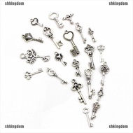shking 50PCS Mixed Antique Tibetan silver Jewelry Key Charms Pendant Carfts DIY Finding