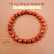 Jade Dan Tam - Sichuan Carnelian Bracelet 7mm 5A - Fire Element & Earth Element