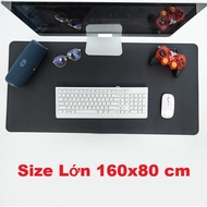 Size Large 160x80cm | PU Leather Table Cover + Large Size Mouse Pad with Soft Edge, Waterproof, Easy