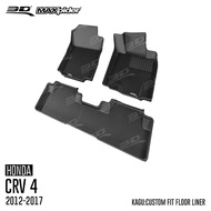 3D Mats พรมปูพื้นรถยนต์ HONDA CRV (G4) 2013 - 2017 พรมกันลื่น พรมกันนํ้า พรมรถยนต์