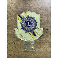 Eboxy Lions clubs Car Plate 1pc