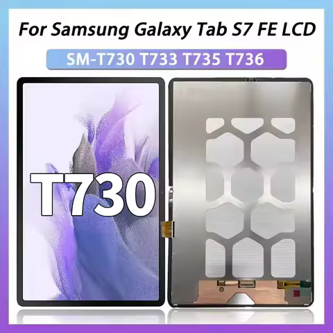New LCD test For Samsung Tab S7 FE Wi-Fi SM-T730, SM-T733 LCD Display Touch Screen Digitizer For Tab