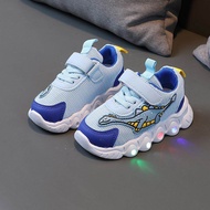 Sepatu anak laki laki & perempuan LED - Sneakers anak - Sepatu anak led dinosaurus IMPORT