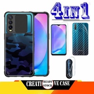 4 IN 1 PACKAGE Case Vivo Y17 / Y15 / Y12 Fusion Sliding Army Protector