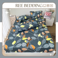 Bộ ga giường thun lạnh 4 món R294 in 3D REE Bedding đủ size drap trải nệm