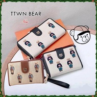 กระเป๋าสตางค์หมีปักแคนวาส TTWN BEAR ใบยาวและใบกลาง️ น่ารักทุกลาย แถมถุงแบรนด์