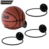 FOREVERGO 1PC Wall-Mounted Basketball And Football Display Stand Thickened Ironwork Multi-Ball Stora