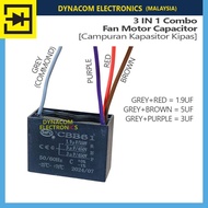 1.9uF 5uF 3uF Fan Motor Starting Combo Capacitor 3-in-1 [ Kondenser Kipas Angin Combo ]