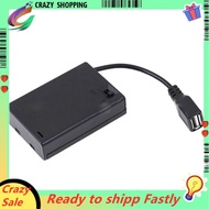 3XAA Battery Case with Cover and Switch Connected to USB Female Connector USB Female Socket Battery 