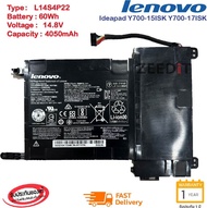 (ส่งฟรี ประกัน 1 ปี) แบตเตอรี่ Battery Notebook Lenovo Ideapad Y700-15ISK Y700-17ISK Series L14S4P22 ของแท้