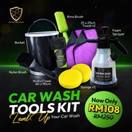 【CP CAR Detailer】Car Wash Tools Kit Set | Car Cleaning Brush Sponge Cloth Detailing Tools