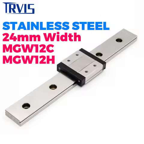 24mm Linear Rail Guide MGW12 MGW12C MGW12H 440C Stainless Steel Bearing Slide Guideway 1pc Rail + 1p