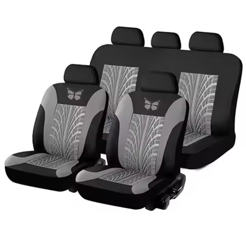 Juego completo universal de 9 piezas de fundas para asientos de coche con diseño de mariposa para co