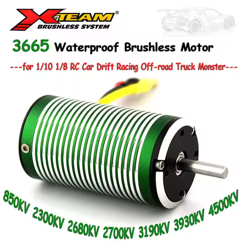 X-TEAM 3665 Waterproof Brushless Motor 850KV 2300KV 2680KV 4500KV 3190KV For 1/10 RC Car Drift Racin