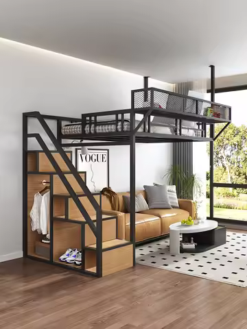 Custom hanging multi-functional iron frame hammock small apartment loft wall-hung loft space-saving 