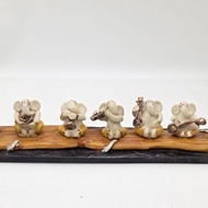 Celebrate Divine Music with Our Musical Lord Ganesh Carving Set – Flute, Tabla & Veena | Home Decor 