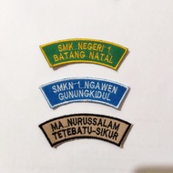 High Quality 8x2.8 CM School Location Embroidery Bet Available in Many Colors, Can Request School Na