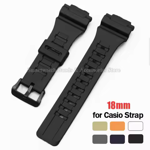18mm Silicone Watch Strap for Casio AQS800 S810W AEQ-110W W735H 736H Replacement Bracelet Soft Resin