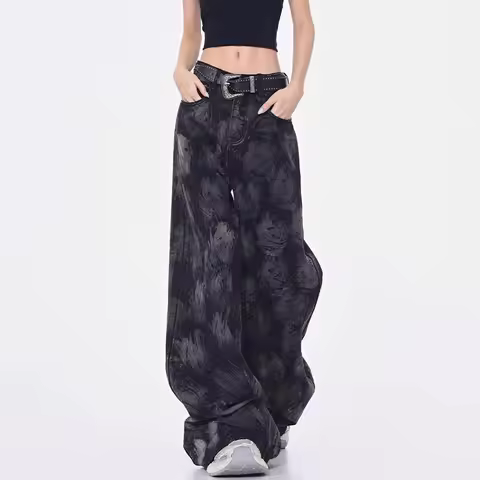 Y2k Jeans Baggy Jeans Y2k Wide Pants Womens Pants Women Pants High Waist Trousers American Streetwea