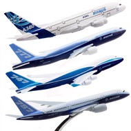 [Ready Stock] 380 Prototype 20cm Alloy Airplane Model Boeing 747 Model Airplane Toy
