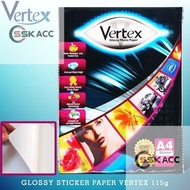 Vertex A4 115g Photo Sticker Paper VERTEX Glossy Photo Paper Sticker