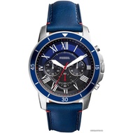Authentic FS Men Grant Sport Blue Dial Leather Watch FS5373 Jam Tangan Lelaki