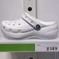 cross แท้ Cross classic platform clog สีขาวส้นสูง4.1cm  รองเท้ากันลื่น 206750