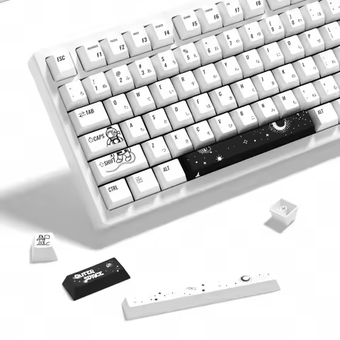 KBDiy 139 Keys/Set Outer Space Japanese Keycaps for Mechanical Keyboard Keycap PBT Cherry Profile Cu