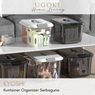 【 Meng HONG】 | UGOKI | กล่องเก็บสินค้ายาเพื่อความงามของ KYOSHI กล่องเก็บเครื่องมือใสที่เก็บเสื้อผ้าแบบเรียบง่ายกล่องเก็บของกล่องกล่องของเล่นหลายหนังสือวัตถุประสงค์