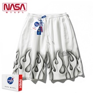 NASA WTAPS Flagship Store Flame Casual Sports Shorts Men Summer Thin Style Breathable Running Pants 