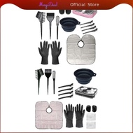 [MagiDeal] Hair Dye Kit Tools with Storage Bag Hair Dying with Gloves Brush and Bowl