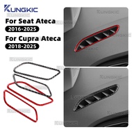 Real Soft Carbon Fiber Sticker For SEAT Ateca 5F 2016-2025 For Cupra Ateca 5F 2018-2025 Car Air Outl