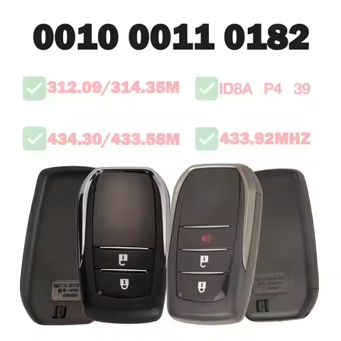 Jingyuqin 2/3 Buttons ID8A Smart Car Key Pcv Version 0010/0011/0182 P4 00 00 39 39 Duel Frequency Fo