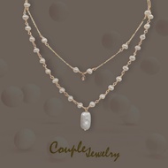 Couple-Jewelryสร้อยคอโซ่ทองมุก สไตร์2เลยอร์