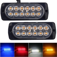 2pcs Led Warning Light Cheap Grille Emergency Lamp Lightbar Truck Car Beacon Lamp Amber Traffic Light 12V 24V Car Light