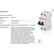 ( โปรโมชั่น++) คุ้มค่า ABB S201M S202M-C63 Breaker เบรคเกอร์ 2P 63A จัดส่งเลย!  ราคาสุดคุ้ม เบรค เกอ