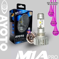 Lampu Motor Depan LED AYOTO M1A dan M1A PRO H6 AC DC Motor Bebek Matic SATRIA