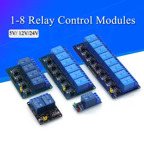 5/12/24V 1/2/4/6/8 Relay Module 8 channels,with optocoupler relay output 1 2 4 6 Relay Module 8 chan