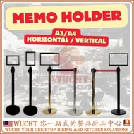 【WUCHT】A3 A4 Sign Holder for Q-Up Post Sign Holder For Q-up Stand A3 A4 Memo Holder  A4 A3 型钢指示牌 Rai