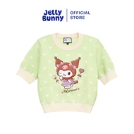 JELLY BUNNY เสื้อถักแขนสั้นปักลายการ์ตูน KUROMI รุ่น B25WATL013