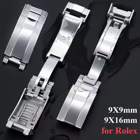 904 Stainless Steel 9mm Watchband Clasp for Rolex DAYTONA SUBMARINER GMT Date-just Yacht-Master Quic