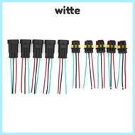 WITTE 5 Sets Car Electrical Connector, With Wire 3 Pin Waterproof Connector, Easy to Use Waterproof 